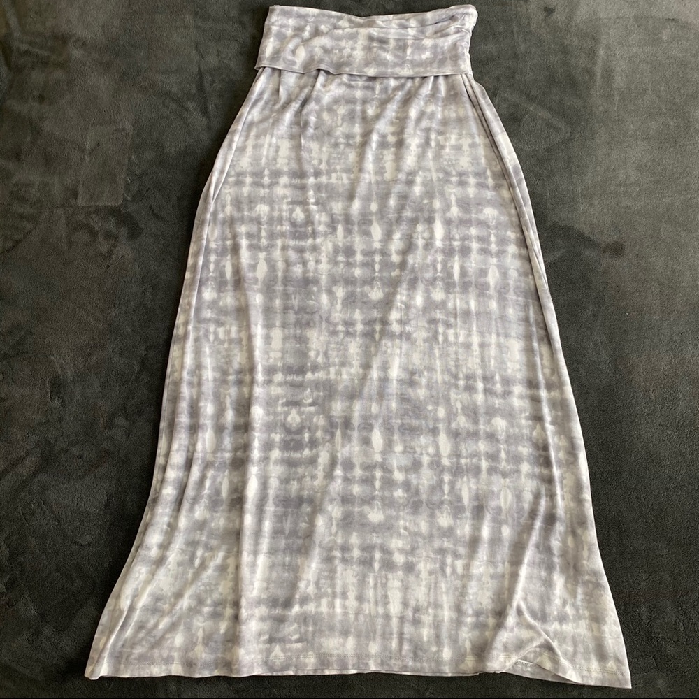 Cynthia Rowley Gray Tie Dye Maxi Skirt Or Dress M